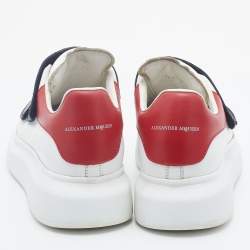 Pre Owned Alexander McQueen Multicolor Leather Oversized Velcro Strap Sneakers Size 41