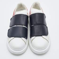 Pre Owned Alexander McQueen Multicolor Leather Oversized Velcro Strap Sneakers Size 41