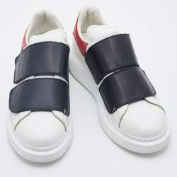 Pre Owned Alexander McQueen Multicolor Leather Oversized Velcro Strap Sneakers Size 41