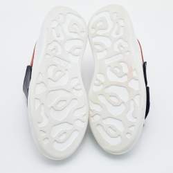 Pre Owned Alexander McQueen Multicolor Leather Oversized Velcro Strap Sneakers Size 41