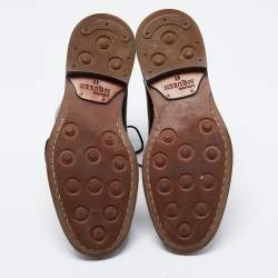 Pre Owned Alexander McQueen Brown Leather Ankle Length Boots Size 41