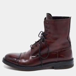 مملوكة مسبقًا Alexander McQueen Brown Leather Ankle Length Boots Size 41