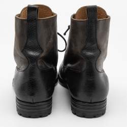 Pre Owned Alexander McQueen Black Leather Ankle Boots Size 44