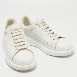 Alexander McQueen White Leather Oversized Sneakers Size 41