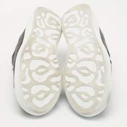 Alexander McQueen Black/White Leather Oversized Sneakers Size 46