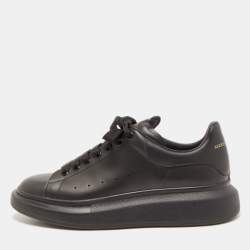 Alexander McQueen Shoe Size 43 Box Incl Black Leather Velcro Strap Sneakers