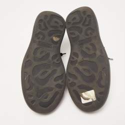 Pre Owned Alexander McQueen Black Leather Oversized Sneakers Size 43