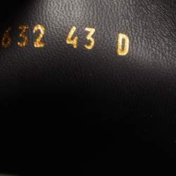 Pre Owned Alexander McQueen Black Leather Oversized Sneakers Size 43