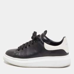 Oversize leather trainers Alexander McQueen White size 41 EU in Leather -  30543903