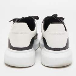 Alexander McQueen Black/White Leather Oversized Sneakers Size 41