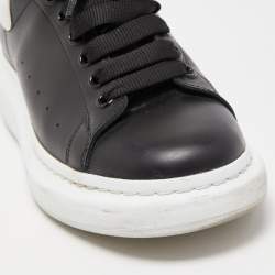 Alexander McQueen Black/White Leather Oversized Sneakers Size 41