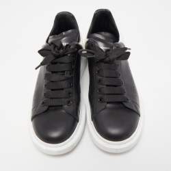 Alexander McQueen Black/White Leather Oversized Sneakers Size 41