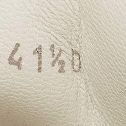 Pre Owned Alexander McQueen White/Black Leather Oversized Sneakers Size 41.5