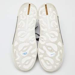 Pre Owned Alexander McQueen Black Velvet Lace Low Top Sneakers Size 41