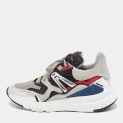 Pre Owned Alexander Mcqueen Multicolor Leather and Suede Exaggerated Sneakers Size 43