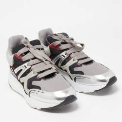 Pre Owned Alexander Mcqueen Multicolor Leather and Suede Exaggerated Sneakers Size 43