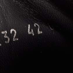 Pre Owned Alexander McQueen Black Leather Oversized Transparent Sole Sneakers Size 42