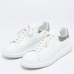 Pre Owned Alexander McQueen White Leather Oversized Sneakers Size 44