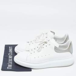 Pre Owned Alexander McQueen White Leather Oversized Sneakers Size 44
