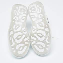 Pre Owned Alexander McQueen White Leather Oversized Sneakers Size 44