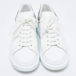 Pre Owned Alexander McQueen White Leather Oversized Sneakers Size 44