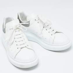 Pre Owned Alexander McQueen White Leather Oversized Sneakers Size 44
