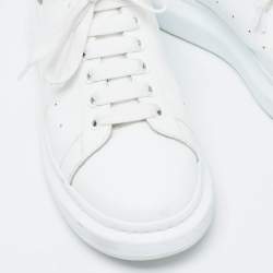 Pre Owned Alexander McQueen White Leather Oversized Sneakers Size 44