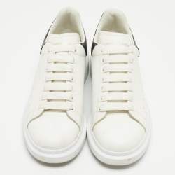 Alexander McQueen White/Black Leather Oversized Sneakers Size 41