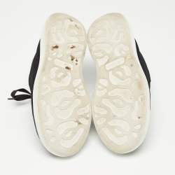 Pre Owned Alexander Mcqueen Black Knit Fabric Low Top Sneakers Size 43