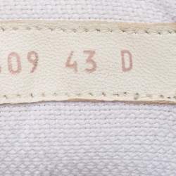 Alexander McQueen White/Grey Leather and Suede Oversized Sneakers Size 43