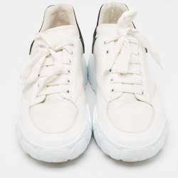Alexander McQueen White/Black Leather Low Top Sneakers Size 45