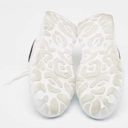 Alexander McQueen White/Black Leather Low Top Sneakers Size 45