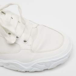 Alexander McQueen White/Black Leather Low Top Sneakers Size 45