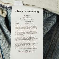 مملوكة مسبقًا Alexander Wang Vintage Faded Indigo Denim Shorts M Waist 32"