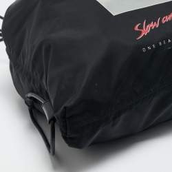 Alexander Wang Black Nylon Slow and Steady Wallie Gym Sack Backpack