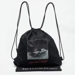 Alexander Wang Black Nylon Slow and Steady Wallie Gym Sack Backpack