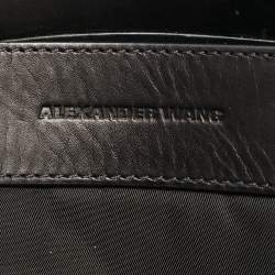 Pre Owned حقيبة أجندة جلد مُحبب أسود من ألكسندر وانغ