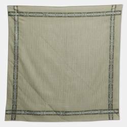 مملوكة مسبقًا Dunhill Green Cotton Handkerchief