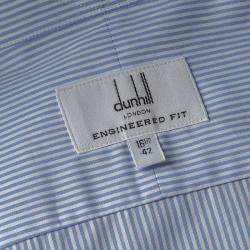 Alfred Dunhill Blue and White Striped Peter Business Shirt XL