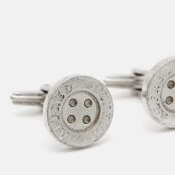 Alfred Dunhill Button Sterling Silver Cufflinks