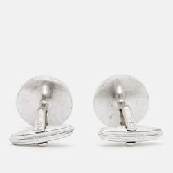 Alfred Dunhill Button Sterling Silver Cufflinks