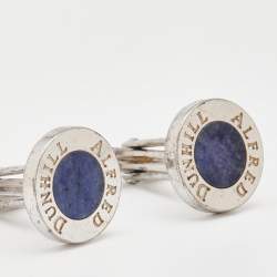 Alfred Dunhill Blue Stone Silver Tone Cufflinks
