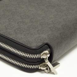 Dunhill Grey/Black Monogram Coated Canvas and Leather Travel Organizer