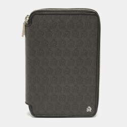 Dunhill Grey/Black Monogram Coated Canvas and Leather Travel Organizer