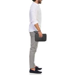 Dunhill Grey/Black Monogram Coated Canvas and Leather Travel Organizer
