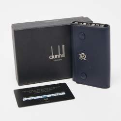 Dunhill Navy Blue Leather Logo Key Case