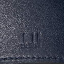 Dunhill Navy Blue Leather Logo Key Case