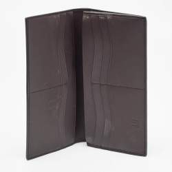 Alfred Dunhill Navy Blue Leather Long Bifold Wallet 