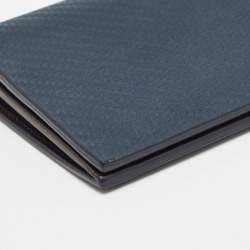 Alfred Dunhill Navy Blue Leather Long Bifold Wallet 