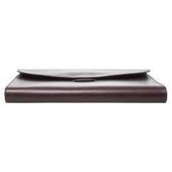 Alfred Dunhill Dark Brown Leather Flap Document Case